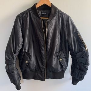 Pretty Little Thing Black Bomber Jacket